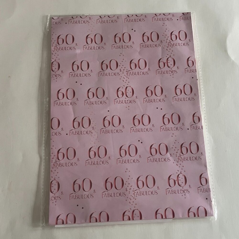 60 & Fabulous Birthday Party Wrapping Paper
